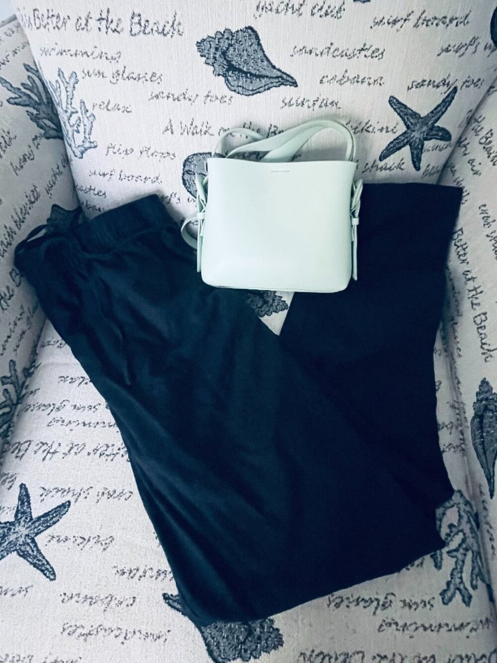 H&M Linen Blend Wide Leg Pants Navy Blue Size Small ~ Bonus H&M Handbag ~ SALE!